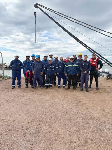 Capacitación practica en Muelle